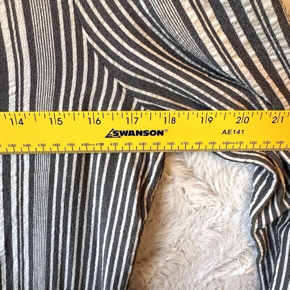 Lucky Brand Dress M Long Sleeve Riley V-Neck Tie Waist Striped - Picture 14 of 14